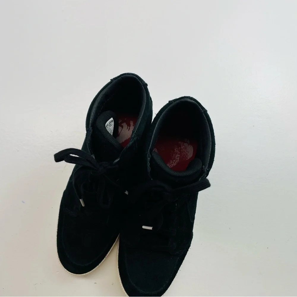 Sorel Out N About‎ Wedge Bootie Womens 8.5 Black Sea Salt Suede